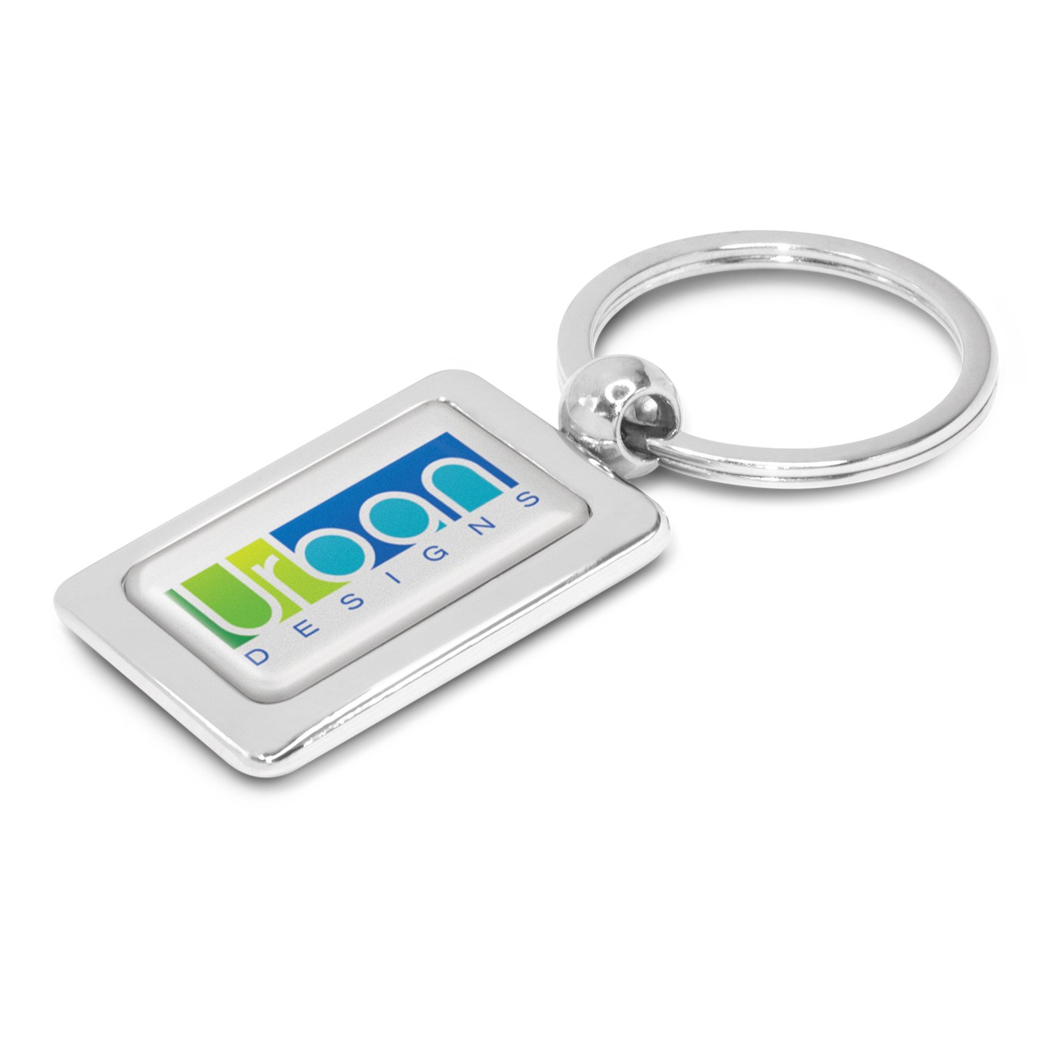 Rectangular Metal Key Ring - Image 2