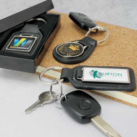Baron Leather Key Ring - Rectangle - Image 3