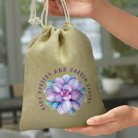 Jute Gift Bag - Medium - Image 4
