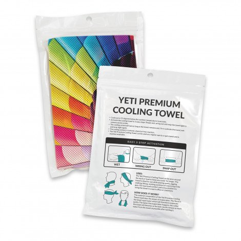 Yeti Premium Cooling Towel - Full Colour - Pouch - Image 3