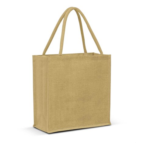 Monza Jute Tote Bag - Colour Match - Image 3
