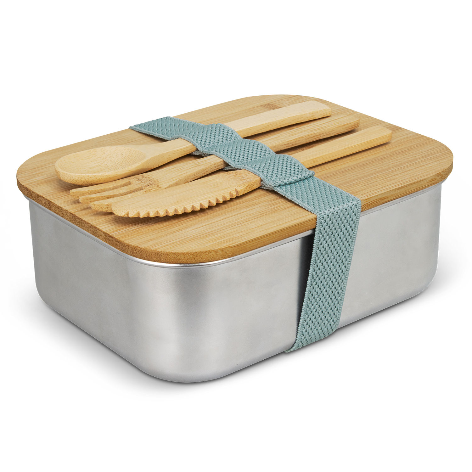 Stainless Steel Lunch Box with Cutlery - Image 3