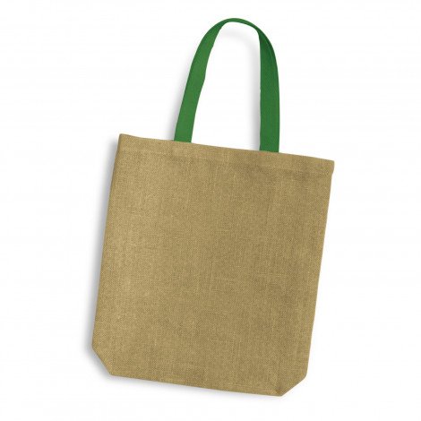 Thera Jute Tote Bag - Coloured Handles - Image 6