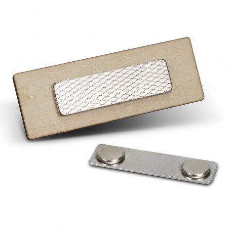 Magnetic Wooden Badge - Image 3