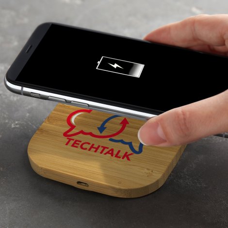 Vita Bamboo Wireless Charger - Square - Image 5