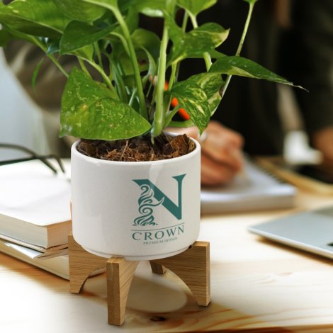 Planter with Bamboo Base - Image 6