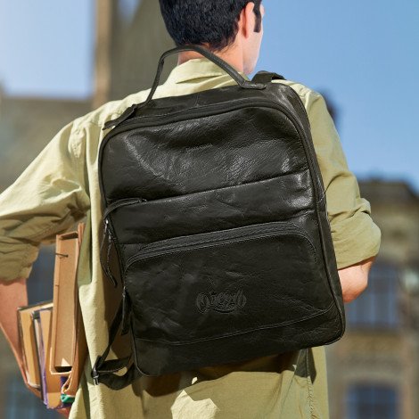 Pierre Cardin Leather Backpack - Image 5