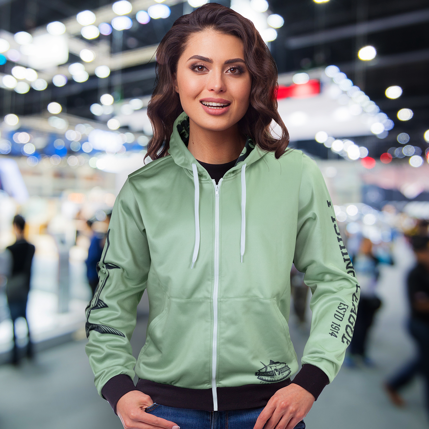 Custom Womens Sports Zipped Hoodie - Image 5