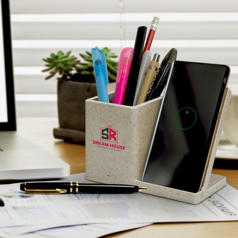 NATURA Oaken Wireless Charger Desk Caddy - Image 6
