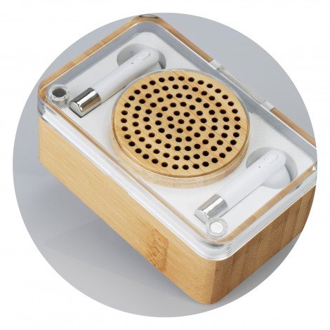 Bamboo Wireless Speaker & Earbud Set - Image 4