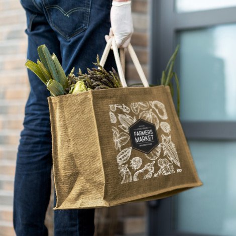 Torino Starch Jute Tote Bag - Image 4
