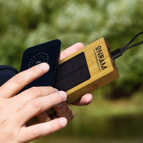NATURA Bamboo Solar Power Bank - Image 8