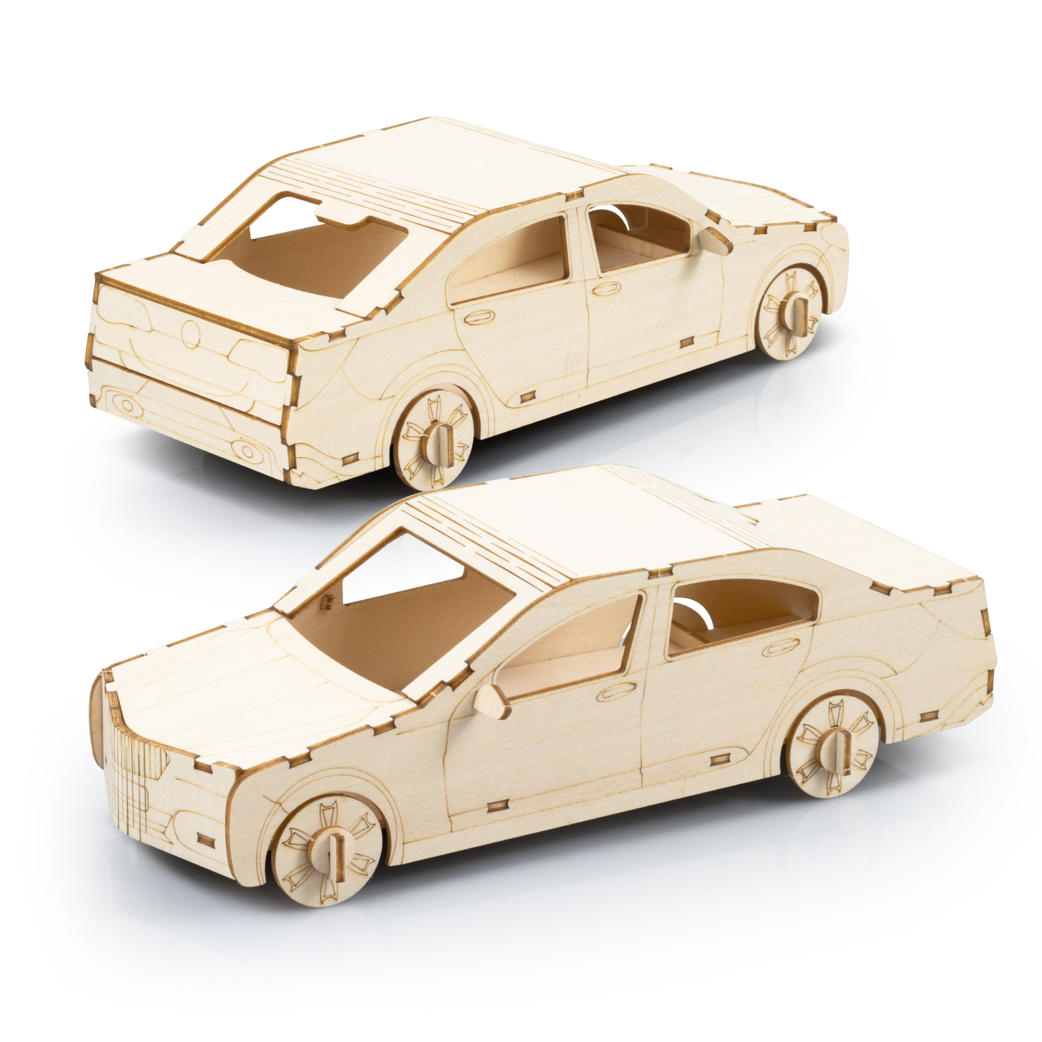BRANDCRAFT Sedan Car Wooden Model - Image 3
