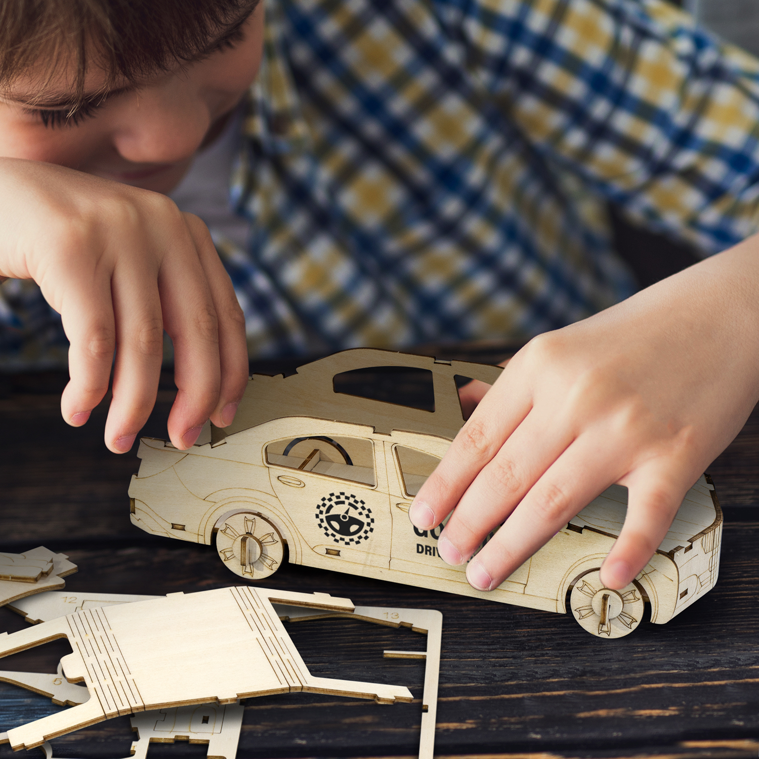 BRANDCRAFT Sedan Car Wooden Model - Image 6
