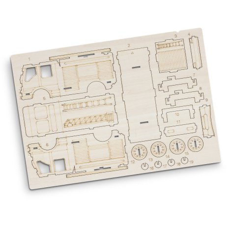 BRANDCRAFT Fire Truck Wooden Model - Image 4