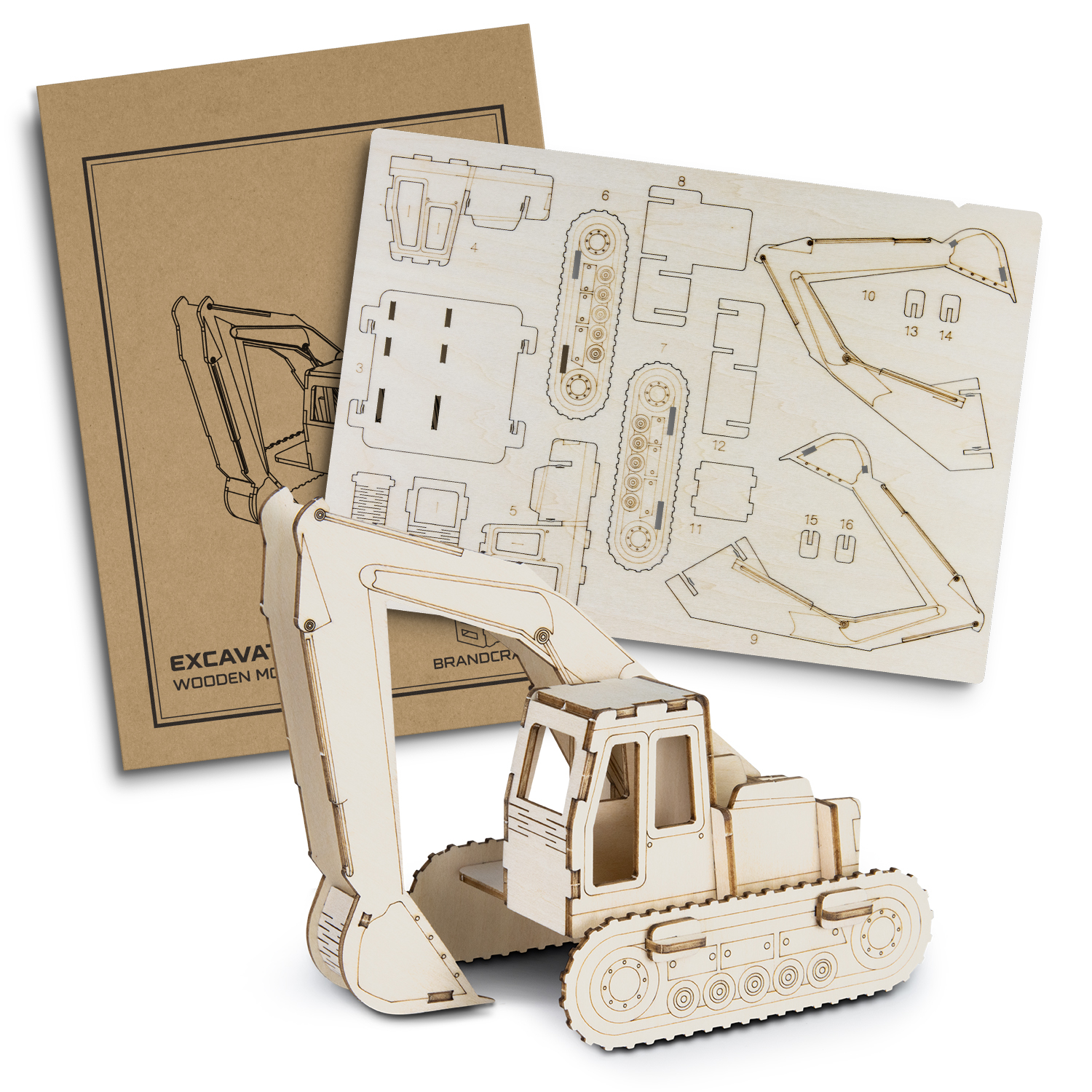 BRANDCRAFT Excavator Wooden Model - Image 2