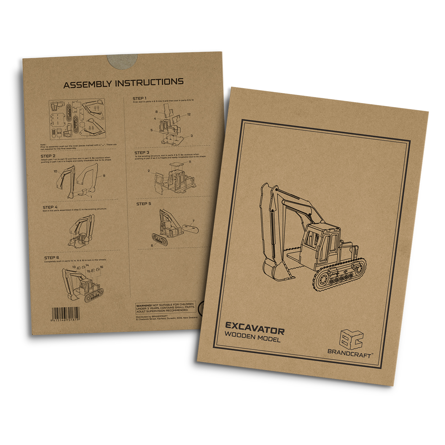 BRANDCRAFT Excavator Wooden Model - Image 5