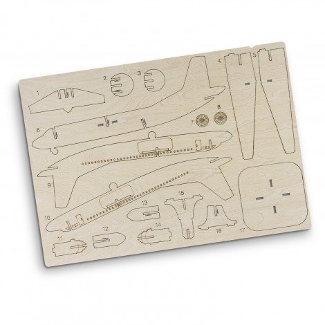 BRANDCRAFT Jet Plane Wooden Model - Image 4