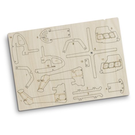 BRANDCRAFT Helicopter Wooden Model - Image 4