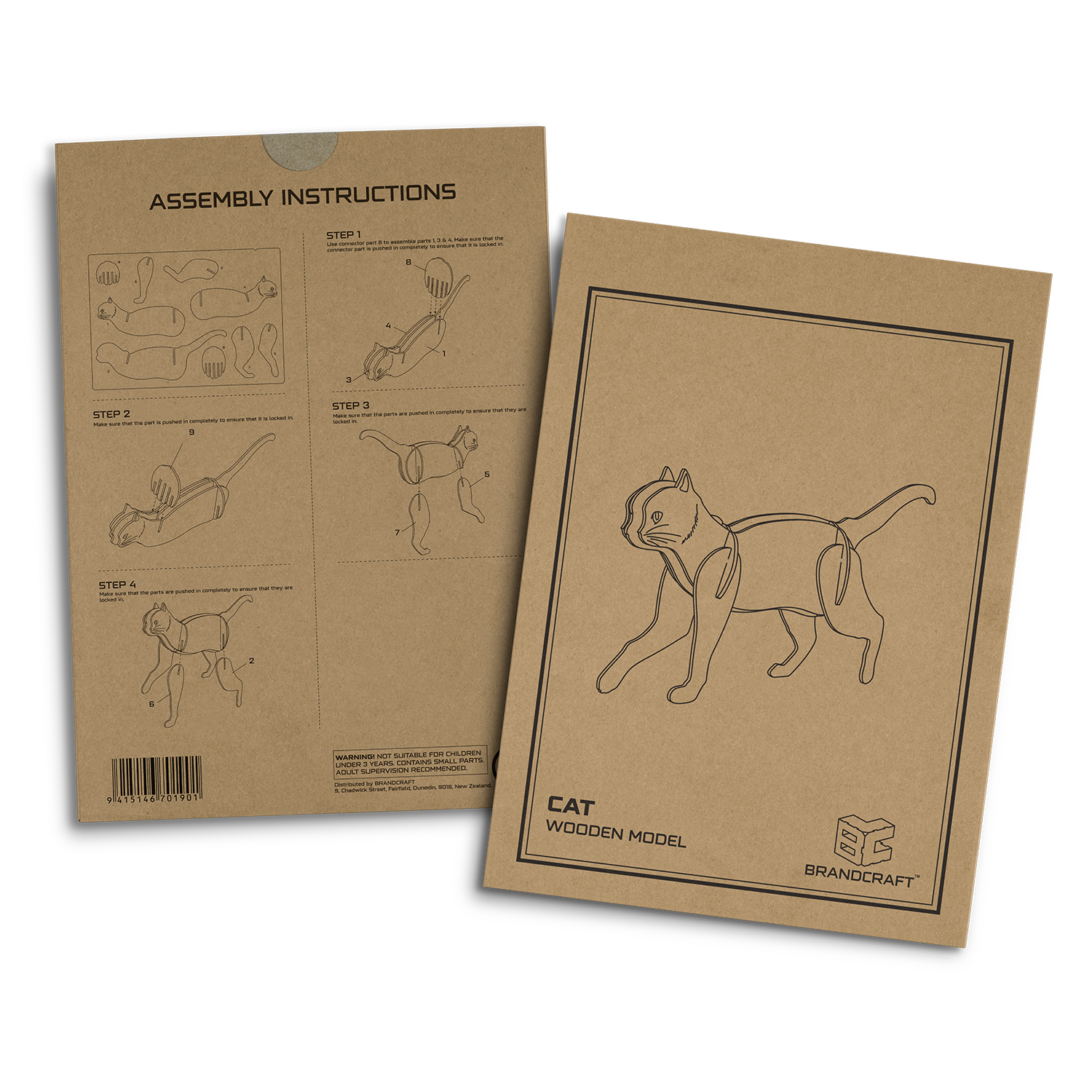 BRANDCRAFT Cat Wooden Model - Image 5