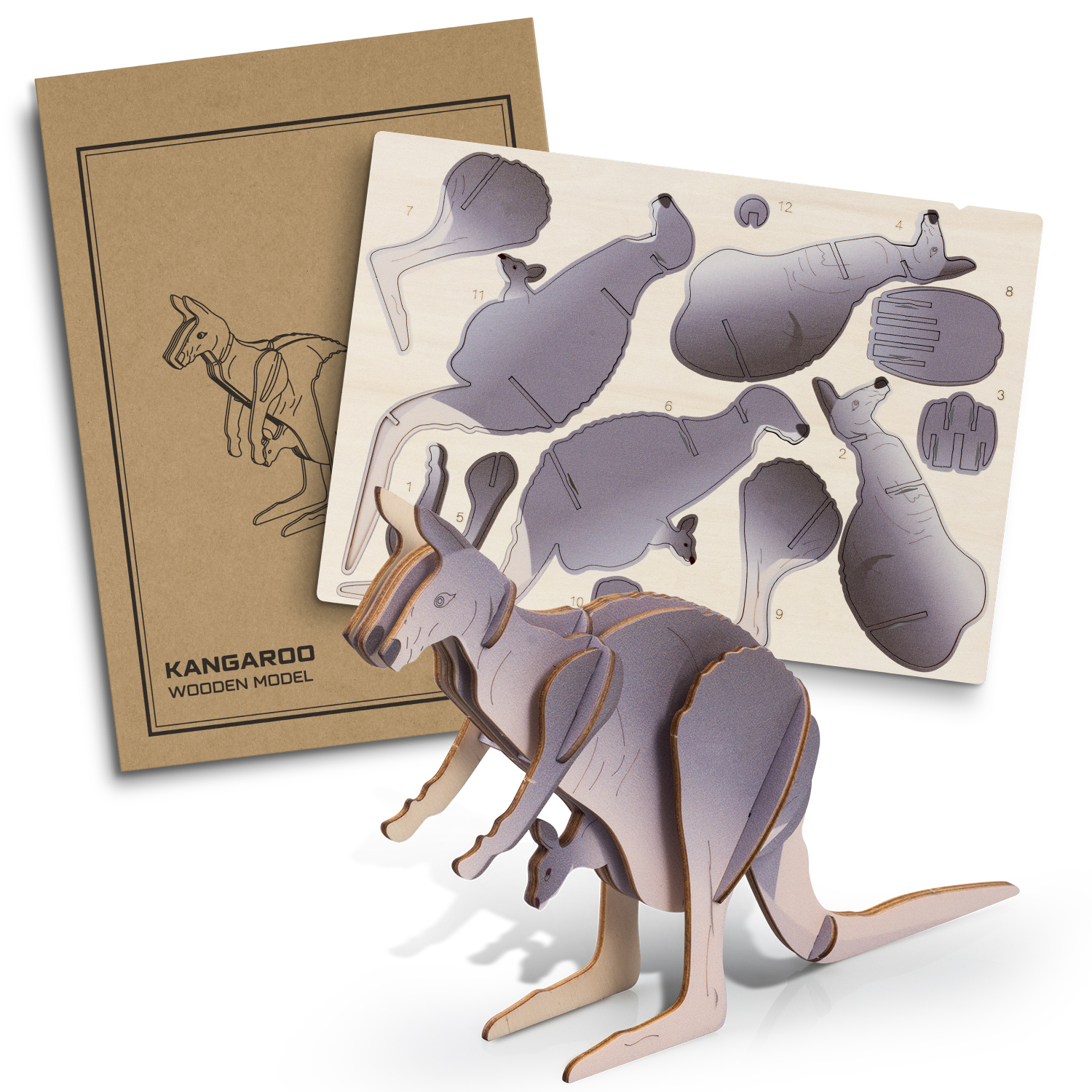 BRANDCRAFT Kangaroo Wooden Model - Image 2