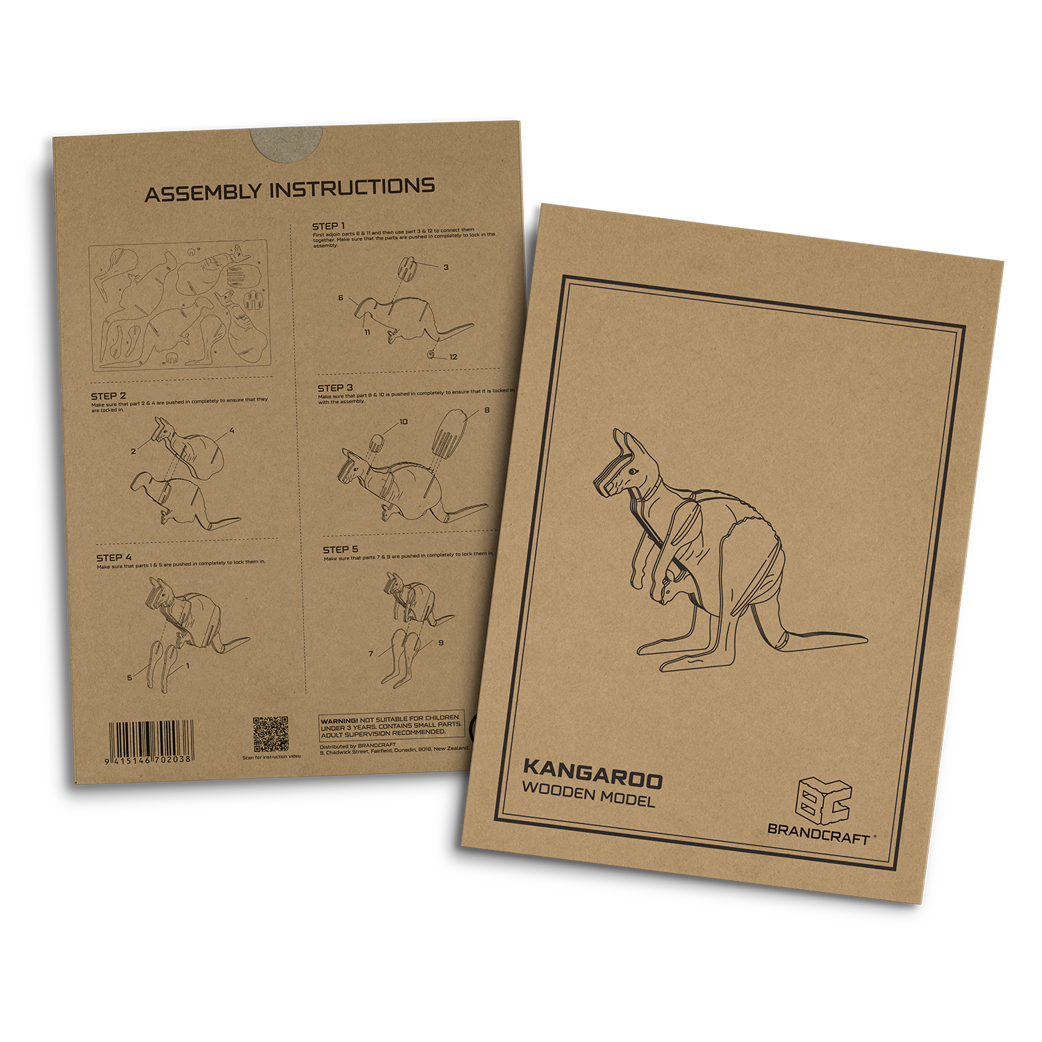 BRANDCRAFT Kangaroo Wooden Model - Image 4