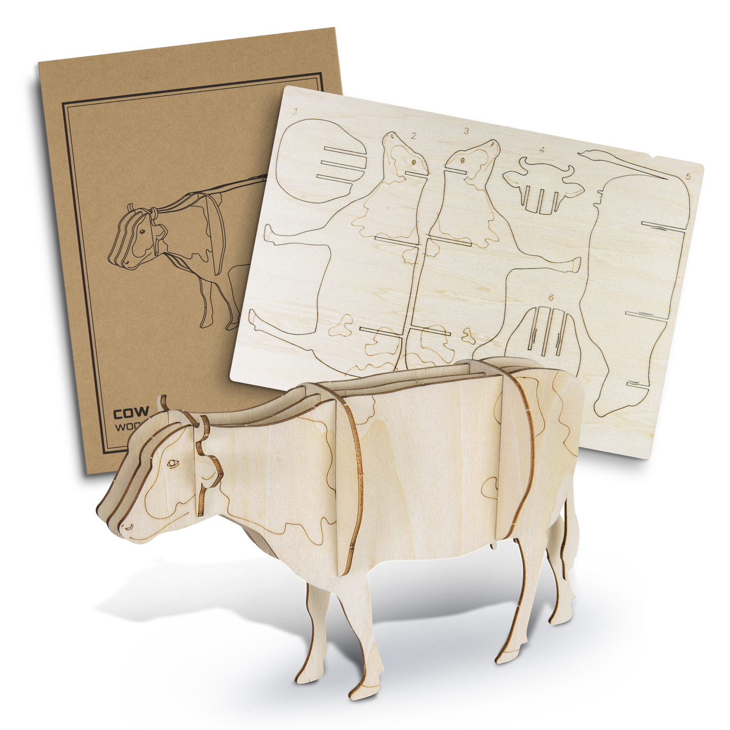 BRANDCRAFT Cow Wooden Model - Image 2