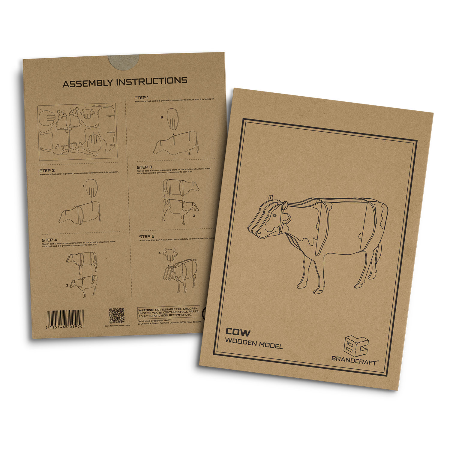 BRANDCRAFT Cow Wooden Model - Image 5