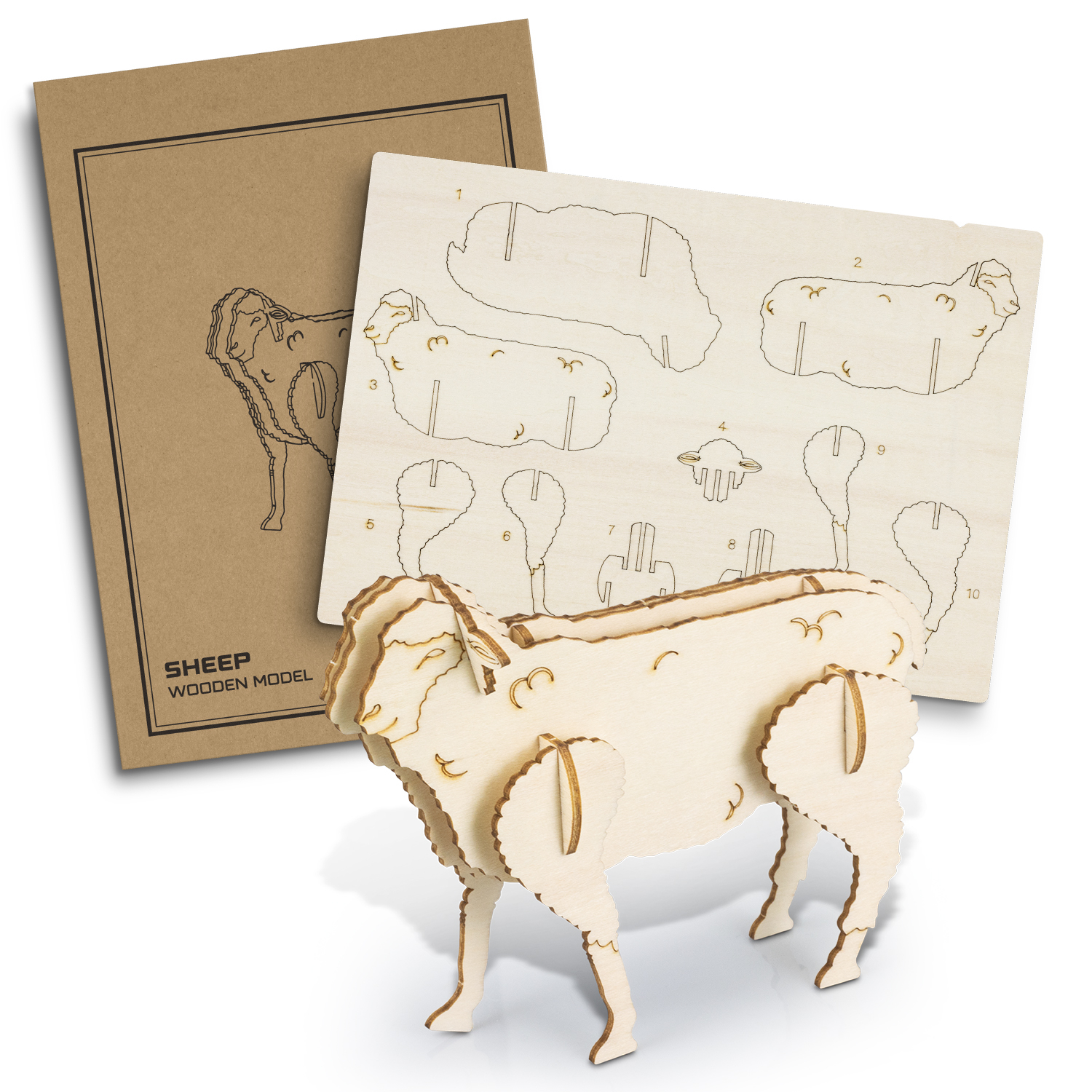 BRANDCRAFT Sheep Wooden Model - Image 2