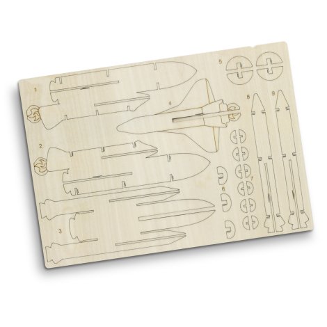 BRANDCRAFT Rocket Ship Wooden Model - Image 4