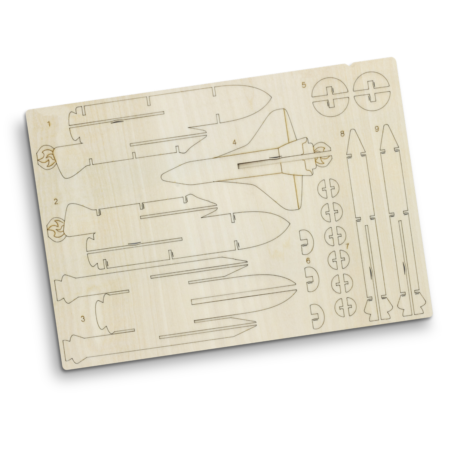 BRANDCRAFT Rocket Ship Wooden Model - Image 4