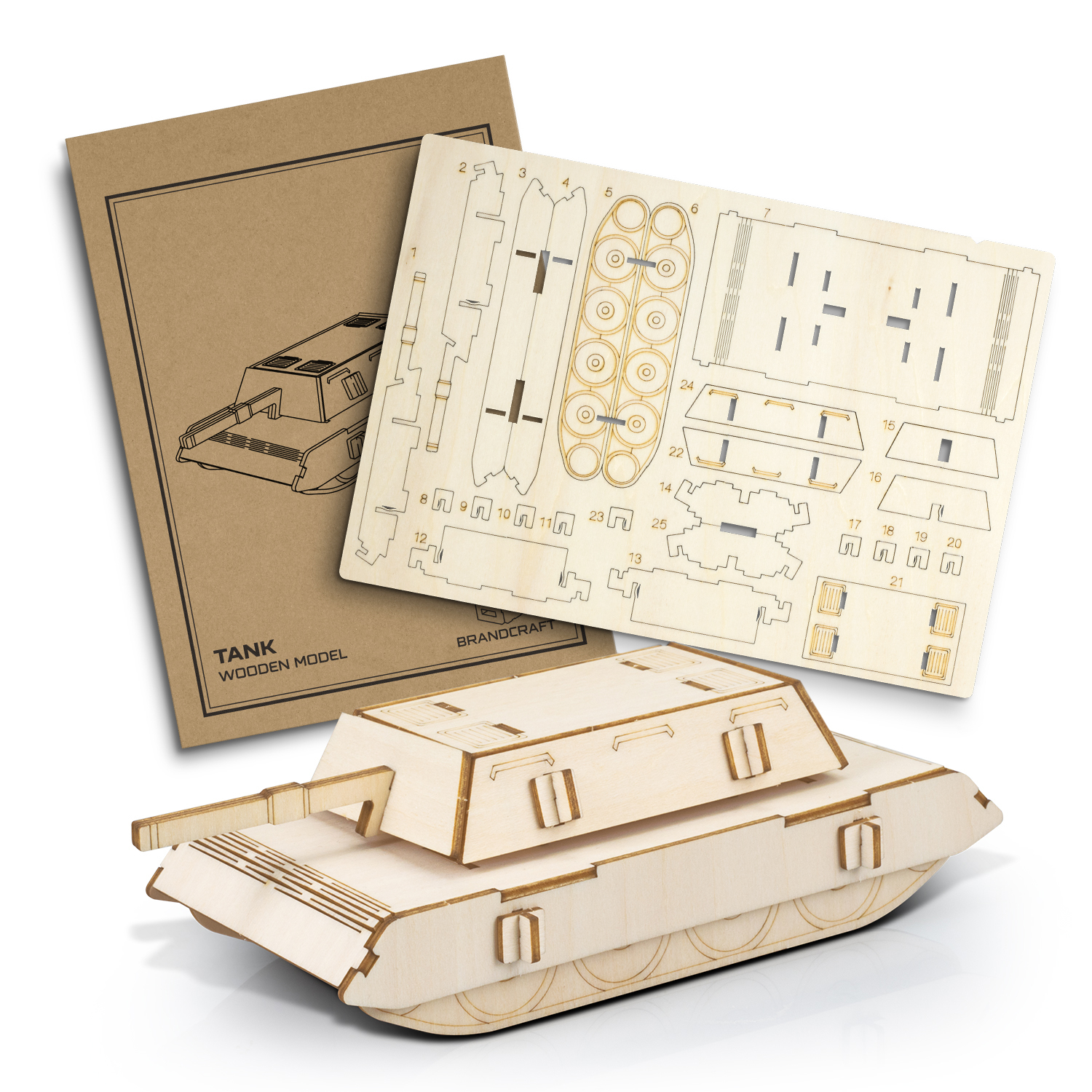 BRANDCRAFT Tank Wooden Model - Image 2