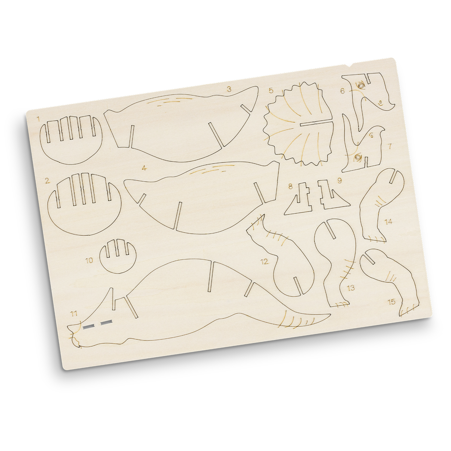 BRANDCRAFT Triceratops Wooden Model - Image 4