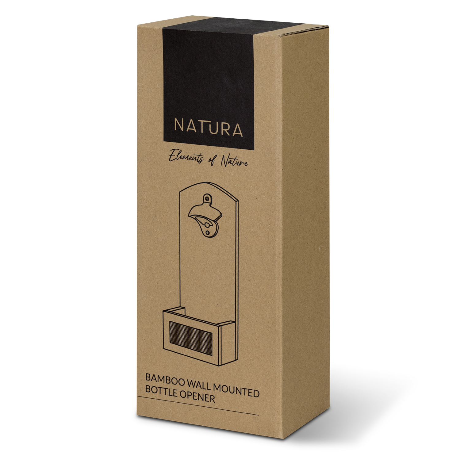 NATURA Bamboo Wall Mounted Bottle Opener - Image 6