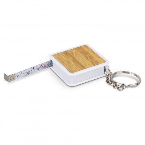 Bamboo Tape Measure Key Ring - Image 3