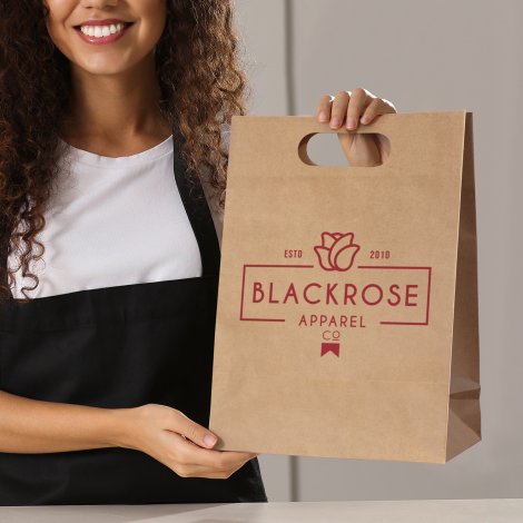 Large Die Cut Paper Bag Portrait - Image 7