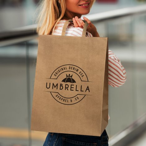 Extra Large Flat Handle Paper Bag Portrait - Image 7