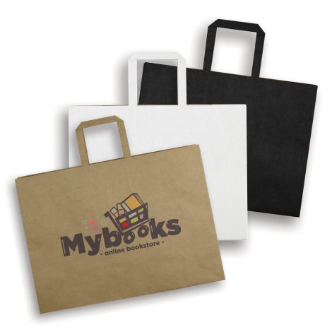 Extra Large Flat Handle Paper Bag Landscape - Image 2