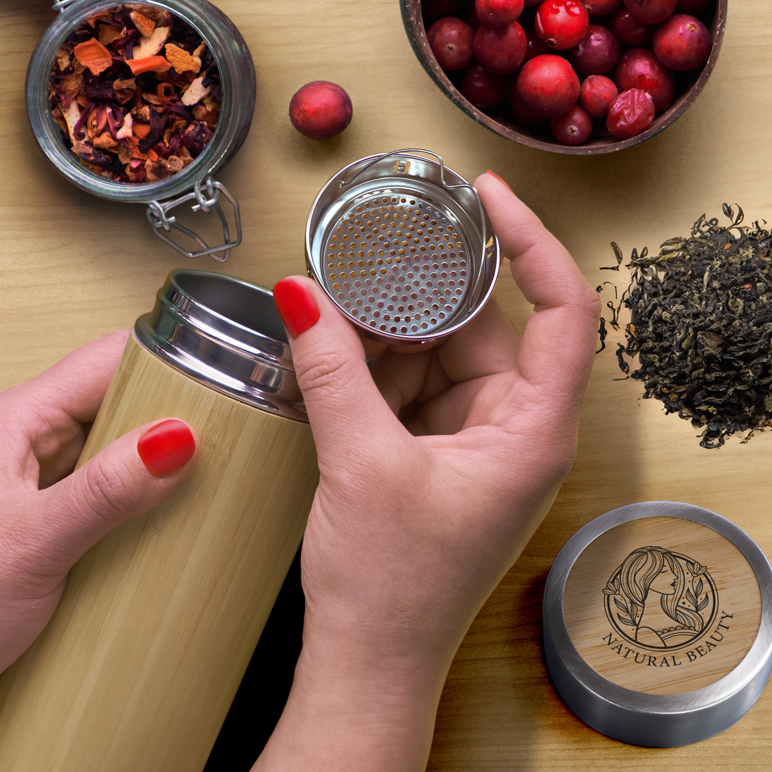 NATURA Bamboo Vacuum Bottle - Image 7