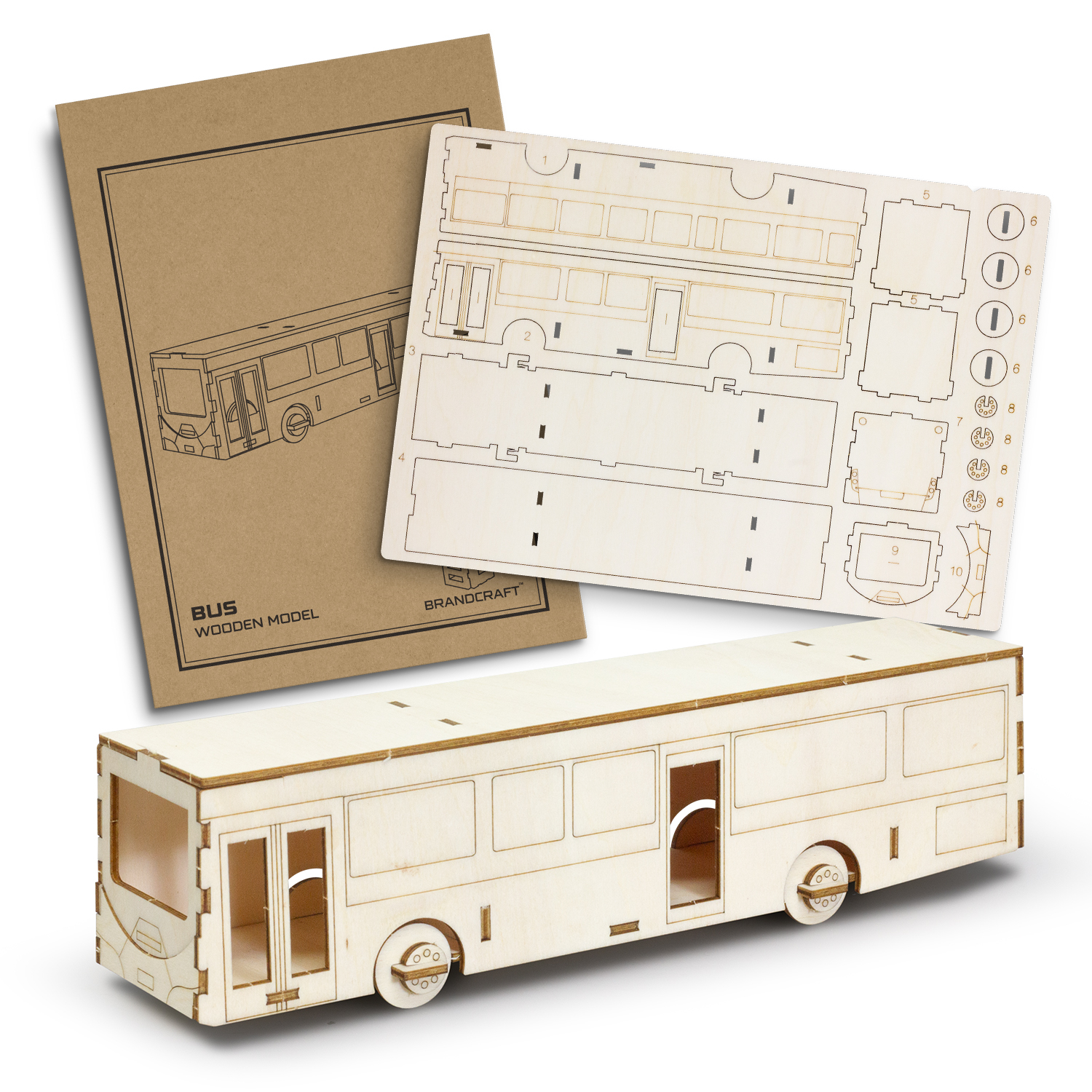 BRANDCRAFT Bus Wooden Model - Image 2