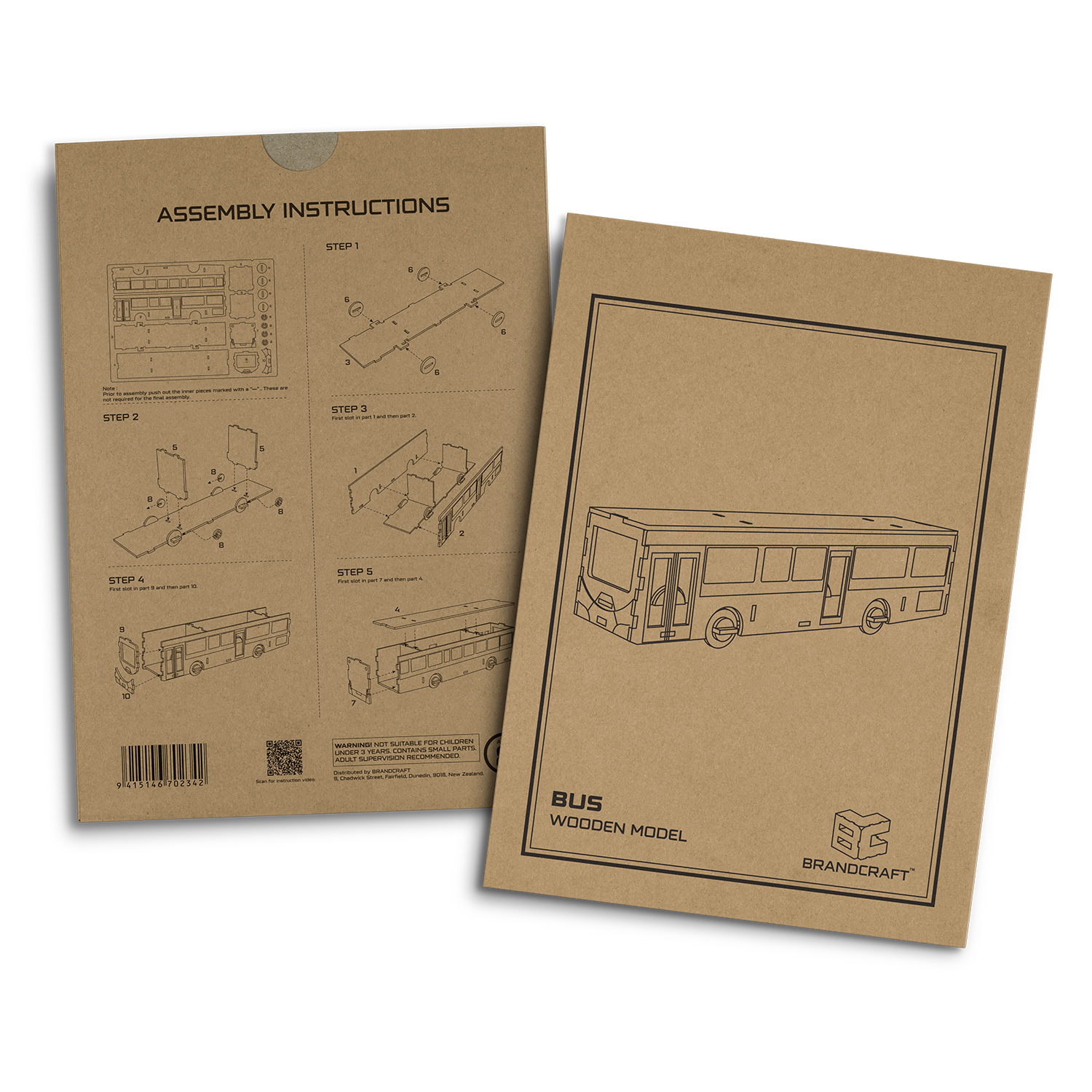 BRANDCRAFT Bus Wooden Model - Image 5