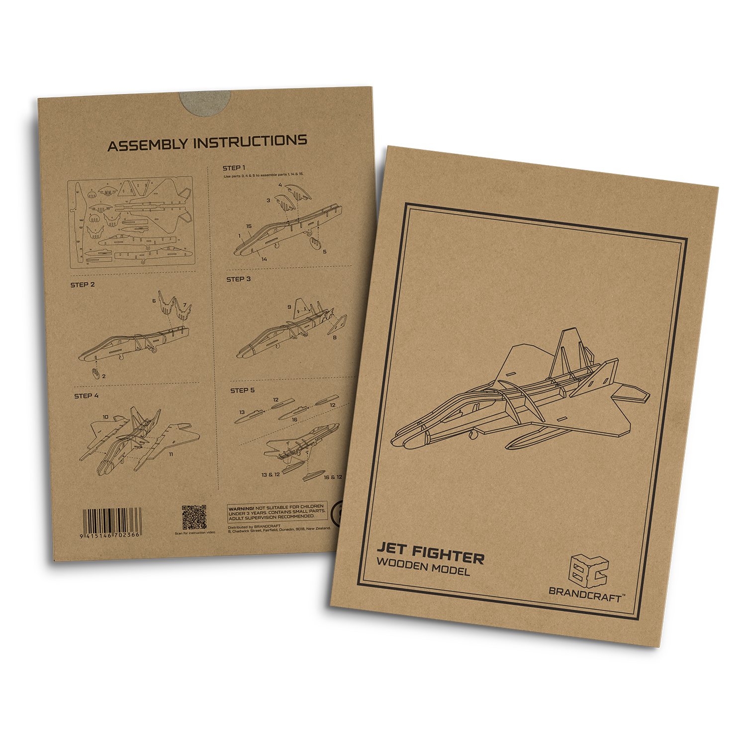 BRANDCRAFT Jet Fighter Wooden Model - Image 5