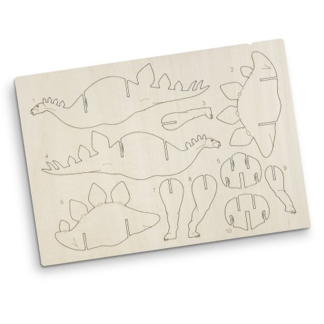 BRANDCRAFT Stegosaurus Wooden Model - Image 4