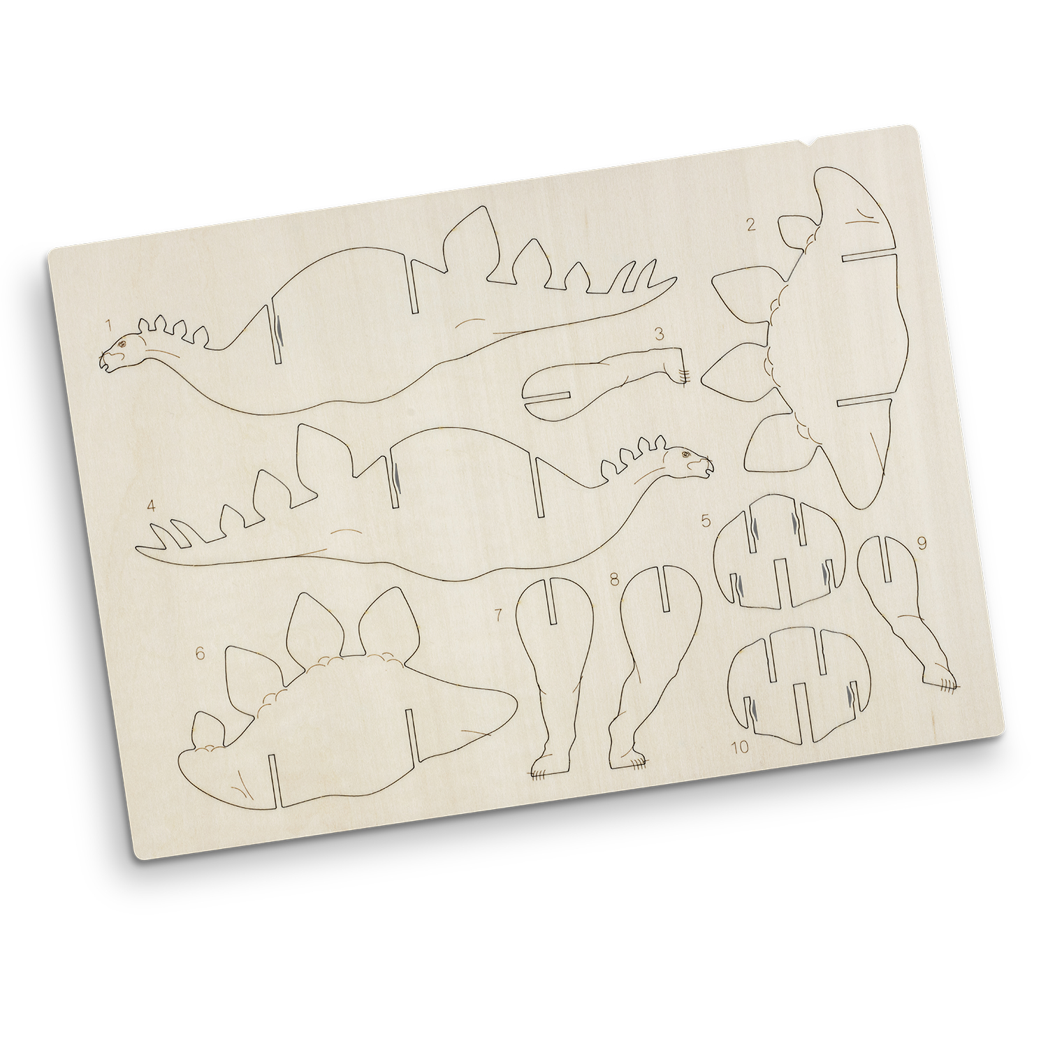 BRANDCRAFT Stegosaurus Wooden Model - Image 4