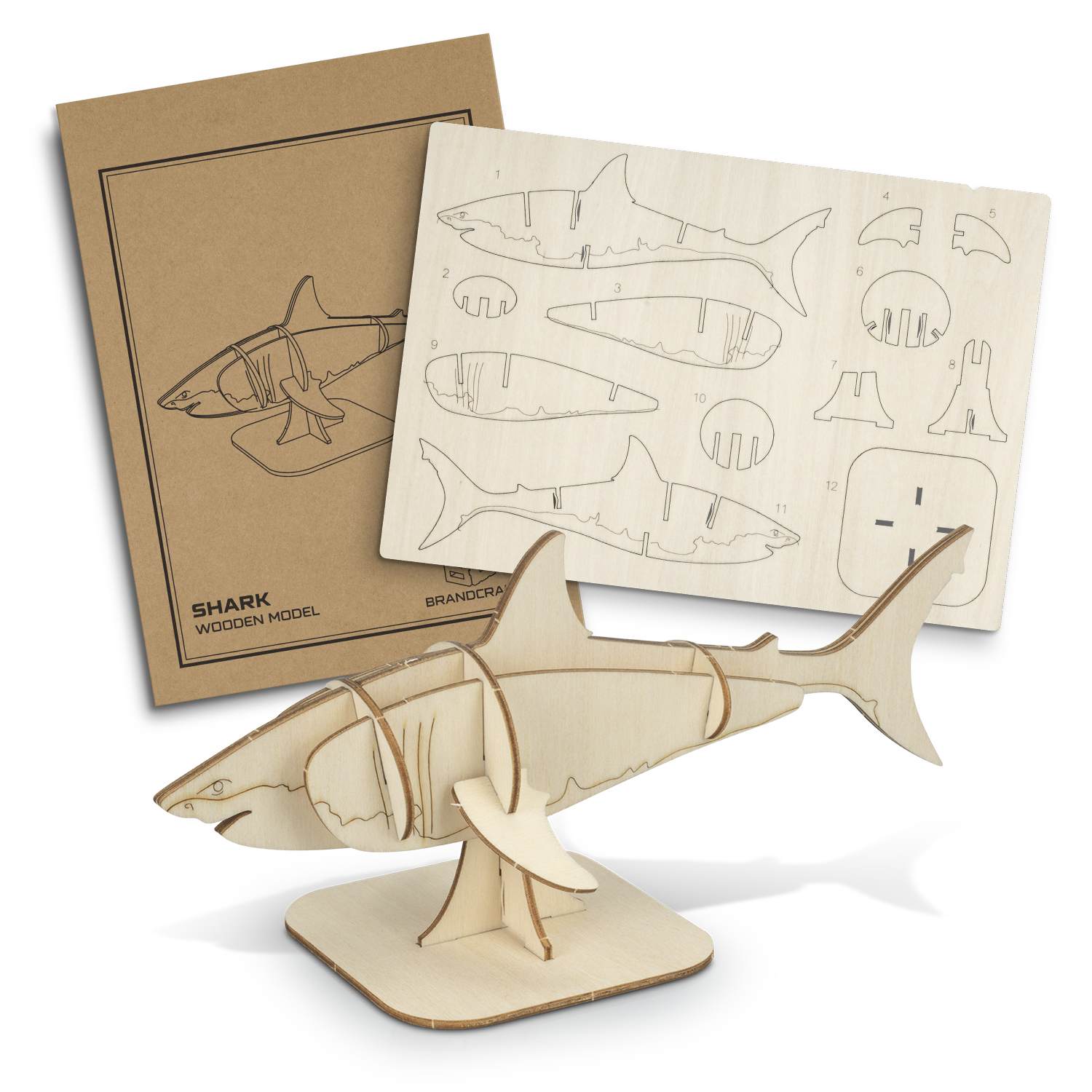 BRANDCRAFT Shark Wooden Model - Image 2