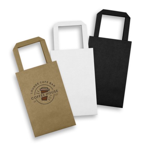 Small Flat Handle Paper Bag Portrait - Image 2