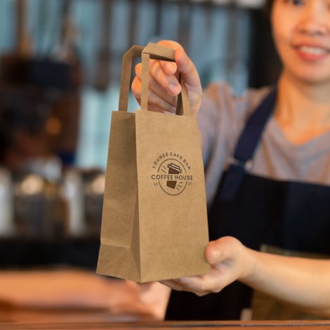 Small Flat Handle Paper Bag Portrait - Image 7