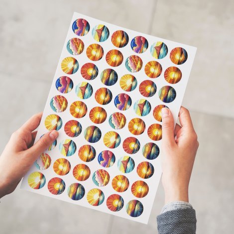 Sticker Sheet 26mm Circle - Matte - Image 3