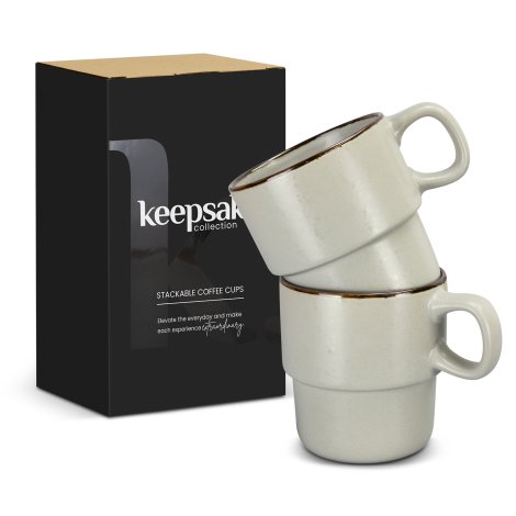 Keepsake Stackable Coffee Cup - Set of 2 - Image 4