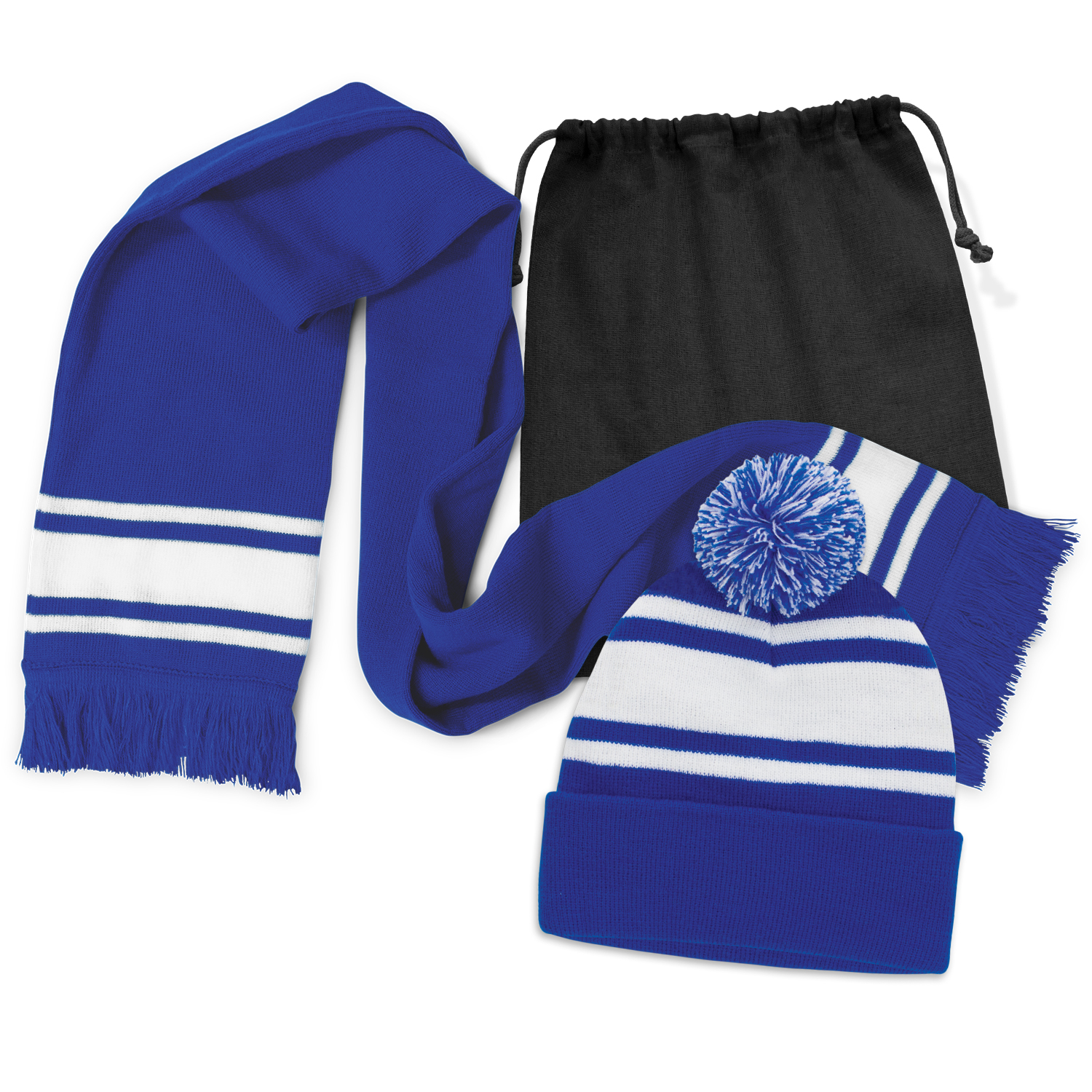 Commodore Scarf and Beanie with Pom Pom Set - Image 3